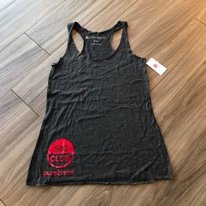 Pure Barre “500 Club” Tank Top | Vintage Black & Red | Size Large | NWT